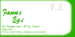 fanni egi business card